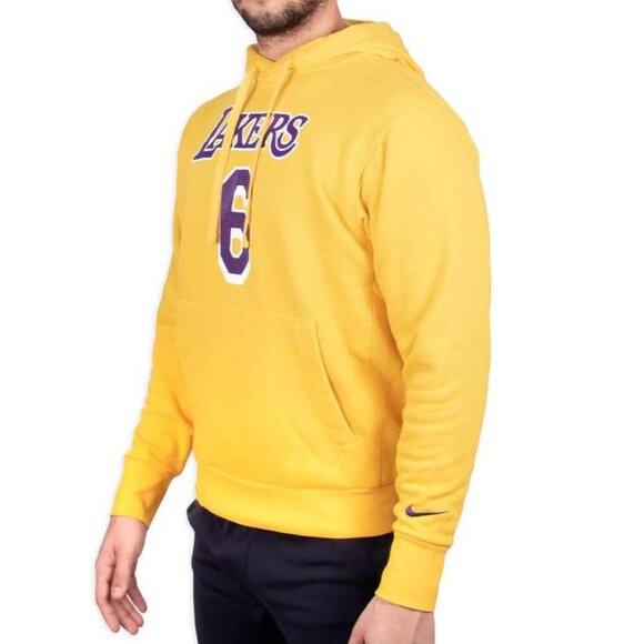 Men's Lebron Laker's Pullover Hoodie, Yellow/Purple - Picture 3 of 4